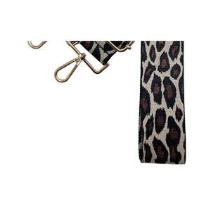 NEW CTHRU women's jaguar print adjustable crossbody bag strap in cream & brown